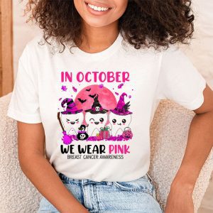 In October we Wear Pink Breast Cancer Leopard Dentist Dental T Shirt 1 1