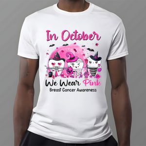 In October we Wear Pink Breast Cancer Leopard Dentist Dental T Shirt 3 2