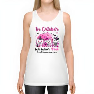 In October we Wear Pink Breast Cancer Leopard Dentist Dental Tank Top 2 2