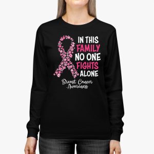 In This Family No One Fight Alone Breast Cancer Awareness Longsleeve Tee 3 2