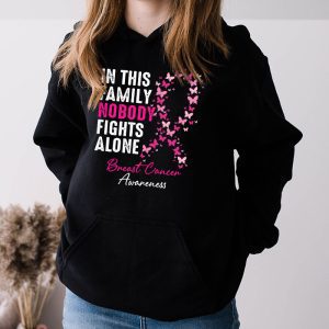 In This Family Nobody Fights Alone Breast Cancer Awareness Hoodie 3