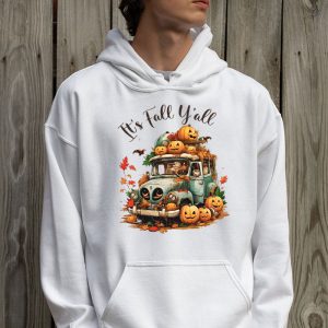 Its Fall Yall Pumpkin Truck Autumn Tree Hello Fall Hoodie 2 3