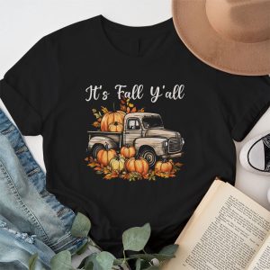 Its Fall Yall Pumpkin Truck Autumn Tree Hello Fall T Shirt 1