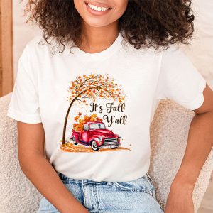 Its Fall Yall Pumpkin Truck Autumn Tree Hello Fall T Shirt 2 1