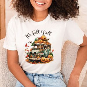 Its Fall Yall Pumpkin Truck Autumn Tree Hello Fall T Shirt 2 3