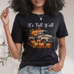 Its Fall Yall Pumpkin Truck Autumn Tree Hello Fall T Shirt 2
