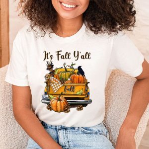 Its Fall Yall Pumpkin Truck Autumn Tree Hello Fall T Shirt 2 4