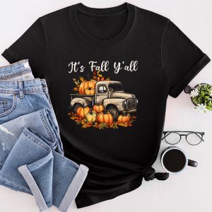 Funny Thanksgiving Shirt It’s Fall Y’all Pumpkin Truck Autumn Tree Hello Fall T-Shirt