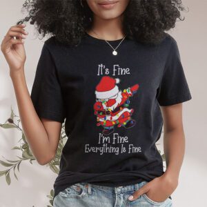 Its Fine Im Fine Everything Is Fine Christmas Santa Kids T Shirt 1 2