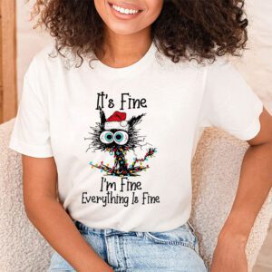 Its Fine Im Fine Everything Is Fine Christmas Santa Kids T Shirt 1 3