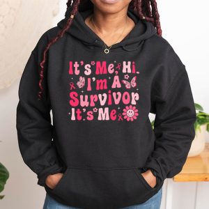 Its Me Hi Im Survivor Breast Cancer Awareness Pink Ribbon Hoodie 1 1