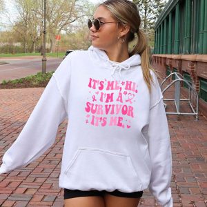 Its Me Hi Im Survivor Breast Cancer Awareness Pink Ribbon Hoodie 2