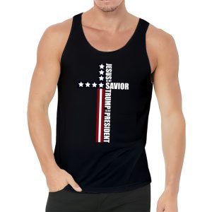 Jesus Is My Savior Trump Is My President American Flag Tank Top 3 2