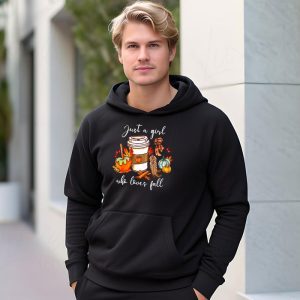 Just A Girl Who Loves Fall Pumpin Spice Latte Cute Autumn Hoodie 3