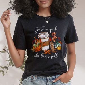 Just A Girl Who Loves Fall Pumpin Spice Latte Cute Autumn T Shirt 2