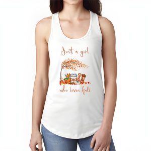 Just A Girl Who Loves Fall Pumpin Spice Latte Cute Autumn Tank Top 1 4