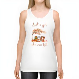 Just A Girl Who Loves Fall Pumpin Spice Latte Cute Autumn Tank Top 2 4