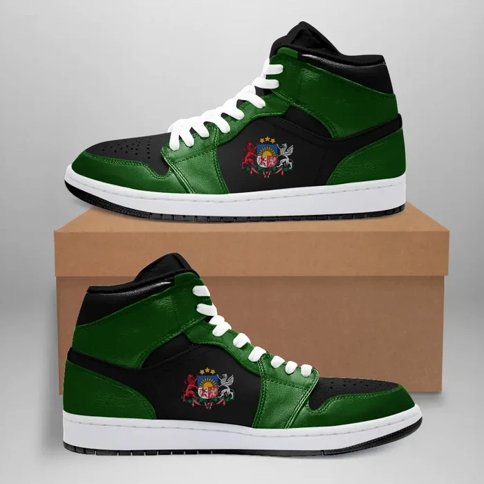 Latvia High Sneakers Air Jordan 1 - Pine Green 2.0 JD1 Shoes