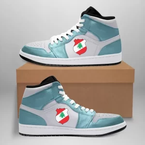 Lebanon High Sneakers Air Jordan 1 - Turbo Green JD1 Shoes
