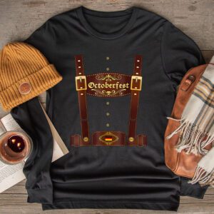 Oktoberfest Shirt Lederhosen Suspenders Tee Oktoberfest Bavarian Munich Beer Longsleeve Tee