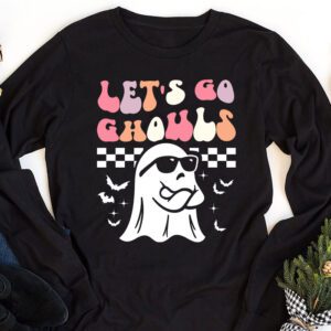 Lets Go Ghouls Ghost Funny Halloween Costume Kid Girl Women Longsleeve Tee 1 2