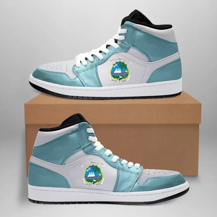 Liberia High Sneakers Air Jordan 1 - Turbo Green JD1 Shoes