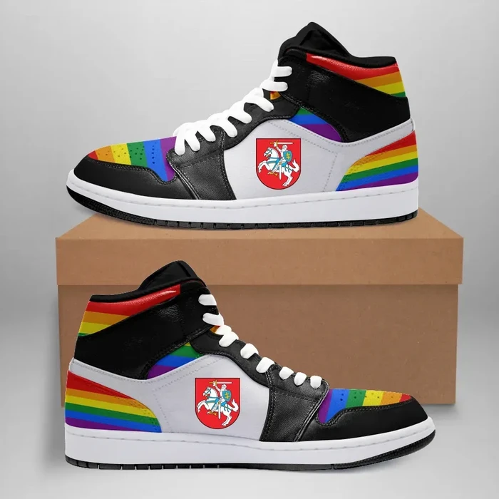Lithuania High Sneakers Air Jordan 1 - LGBT JD1 Shoes