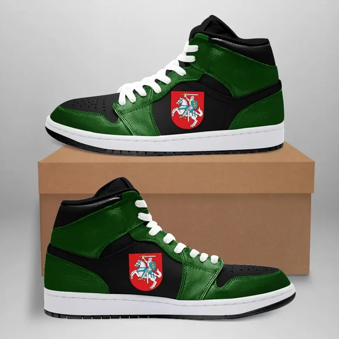 Lithuania High Sneakers Air Jordan 1 - Pine Green 2.0 JD1 Shoes