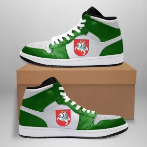 Lithuania High Sneakers Air Jordan 1 - Pine Green JD1 Shoes