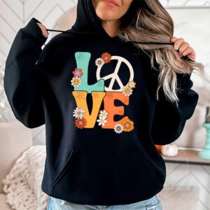 Love Peace Sign 60s 70s Costume Party Outfit Groovy Hippie Hoodie 1 3