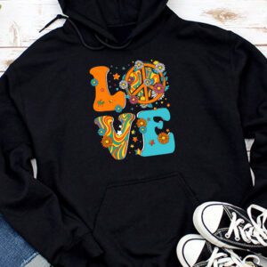 Love Peace Sign 60's 70's Costume Party Outfit Groovy Hippie Hoodie