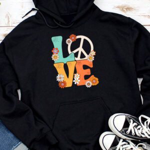 Love Peace Sign 60's 70's Costume Party Outfit Groovy Hippie Hoodie