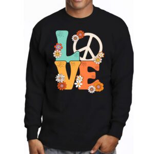 Love Peace Sign 60s 70s Costume Party Outfit Groovy Hippie Longsleeve Tee 3 3