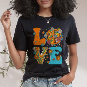 Love Peace Sign 60s 70s Costume Party Outfit Groovy Hippie T Shirt 1