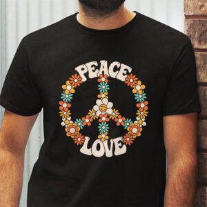 Love Peace Sign 60s 70s Costume Party Outfit Groovy Hippie T Shirt 2 1