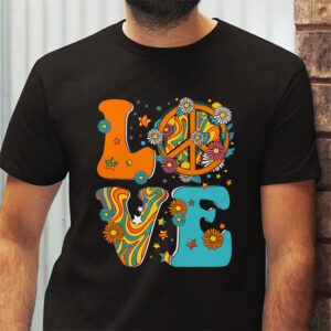 Love Peace Sign 60s 70s Costume Party Outfit Groovy Hippie T Shirt 2