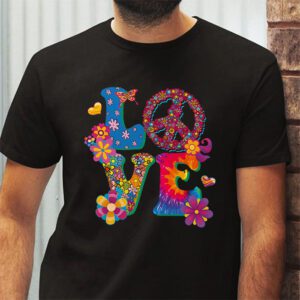 Love Peace Sign 60s 70s Costume Party Outfit Groovy Hippie T Shirt 2 4