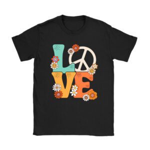 Love Peace Sign 60's 70's Costume Party Outfit Groovy Hippie T-Shirt