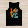 Love Peace Sign 60's 70's Costume Party Outfit Groovy Hippie Tank Top