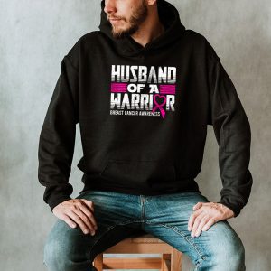 Mens Husband Of A Warrior Breast Cancer Awareness Hoodie 2 1