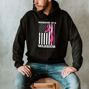 Mens Husband Of A Warrior Breast Cancer Awareness Hoodie 2