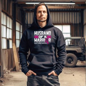Mens Husband Of A Warrior Breast Cancer Awareness Hoodie 3 1