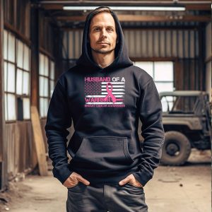 Mens Husband Of A Warrior Breast Cancer Awareness Hoodie 3 3
