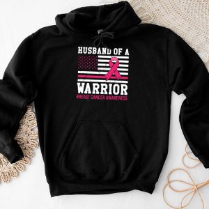 Mens Husband Of A Warrior Breast Cancer Awareness Hoodie
