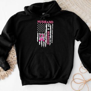 Mens Husband Of A Warrior Breast Cancer Awareness Hoodie