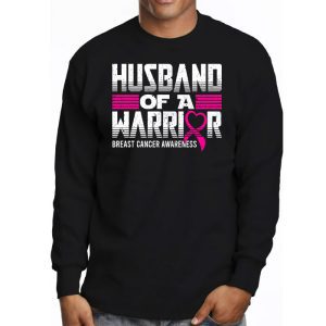 Mens Husband Of A Warrior Breast Cancer Awareness Longsleeve Tee 3 1