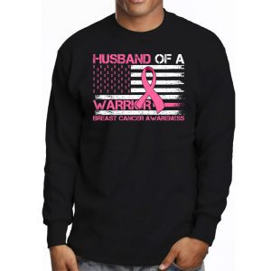 Mens Husband Of A Warrior Breast Cancer Awareness Longsleeve Tee 3 3