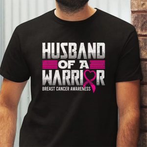 Mens Husband Of A Warrior Breast Cancer Awareness T Shirt 3 1