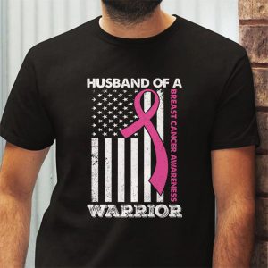 Mens Husband Of A Warrior Breast Cancer Awareness T Shirt 3