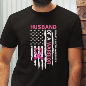 Mens Husband Of A Warrior Breast Cancer Awareness T Shirt 3 4